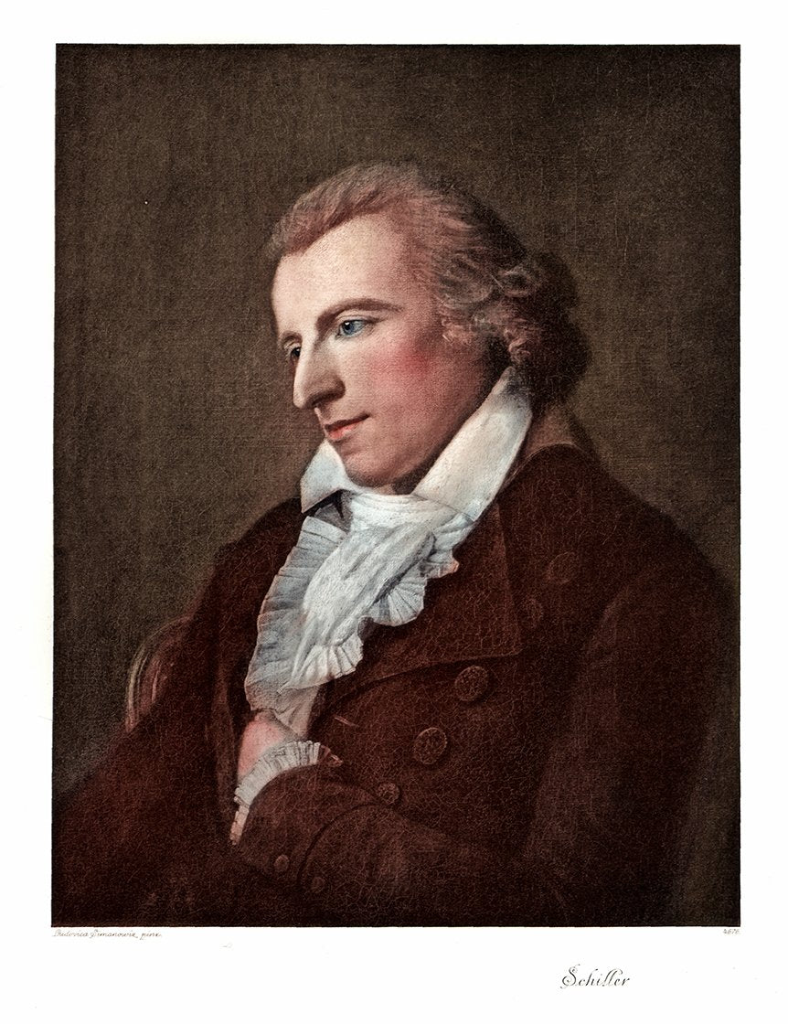 Portrait von Friedrich Schiller Kunstdruck Tiefdruck