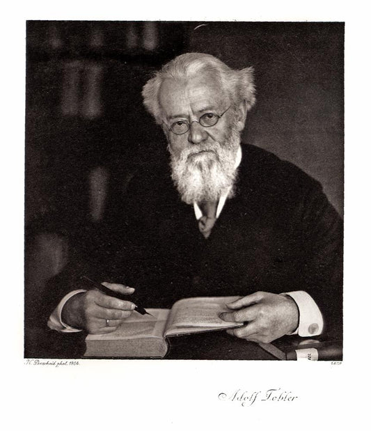 Portrait von Adolf Tobler schwarz weiß Kunstdruck Tiefdruck