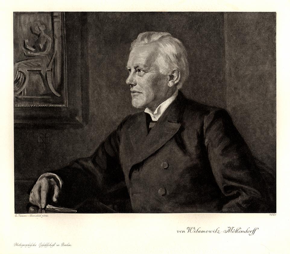 Portrait von von Wilamowitz- Möllendorff Kunstdruck Tiefdruck