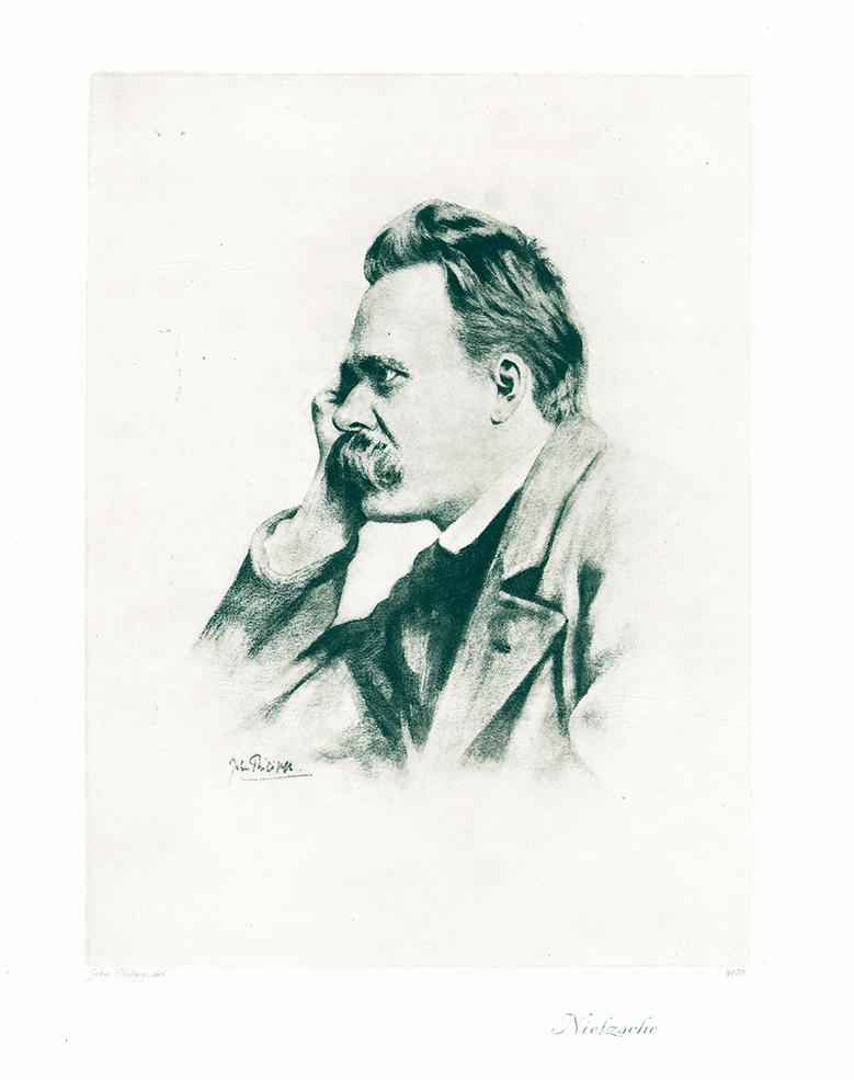 Portrait von Friedrich Nietzsche Kunstdruck Tiefdruck