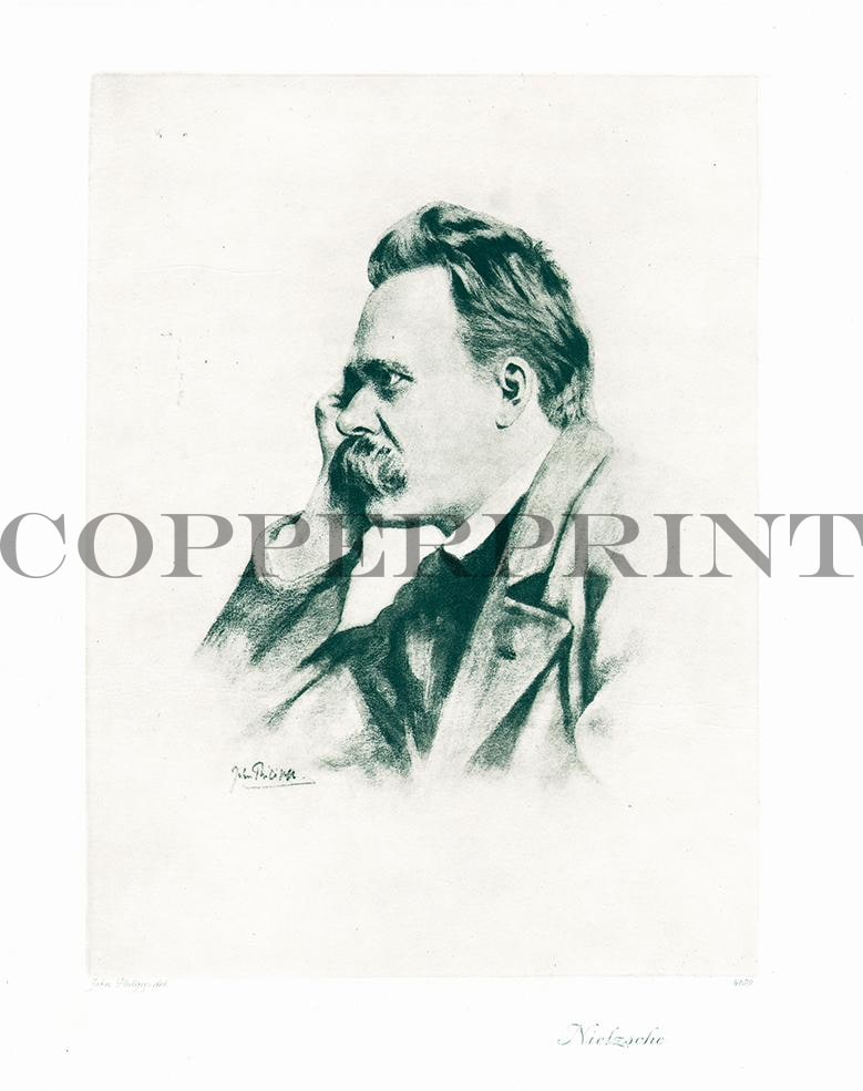 Portrait von Friedrich Nietzsche Kunstdruck Tiefdruck