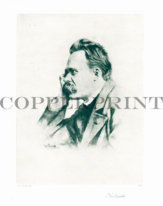 Portrait von Friedrich Nietzsche Kunstdruck Tiefdruck