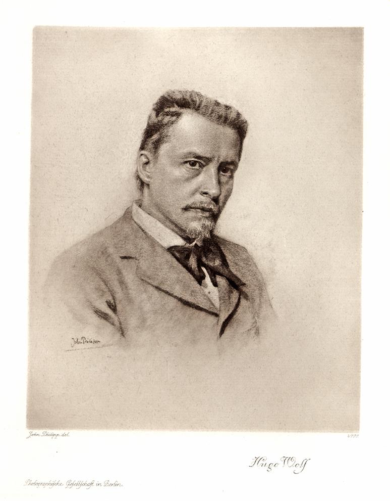 Portrait von Hugo Wolf Kunstdruck Tiefdruck