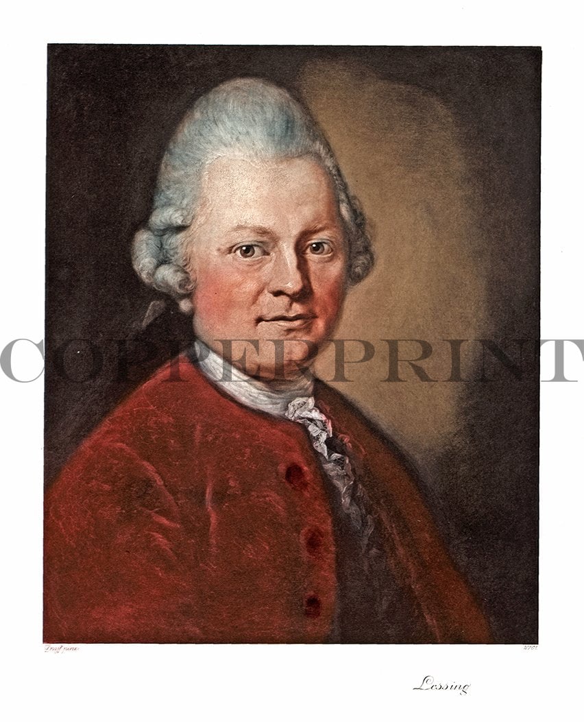Portrait von Lessing Kunstdruck Tiefdruck