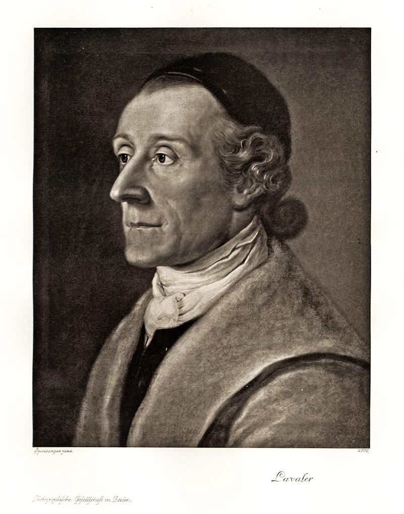 Portrait von Lavater Kunstdruck Tiefdruck