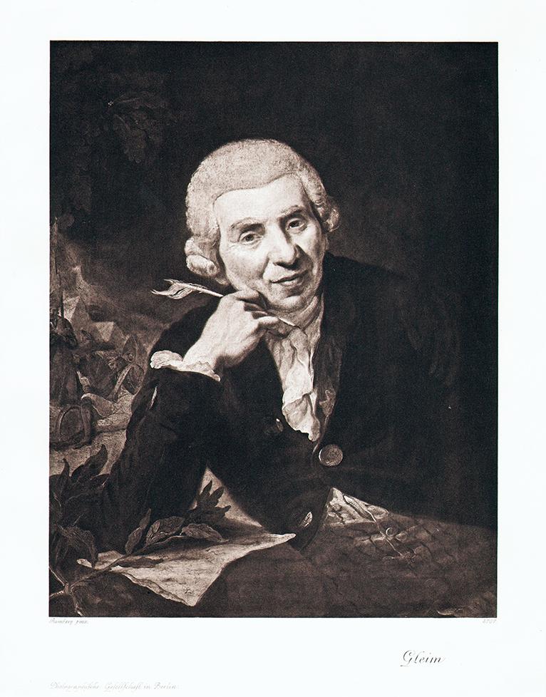 Portrait von Johann Wilhelm Ludwig Gleim Kunstdruck Tiefdruck