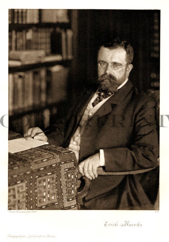 Portrait von Erich Marcks Kunstdruck Tiefdruck
