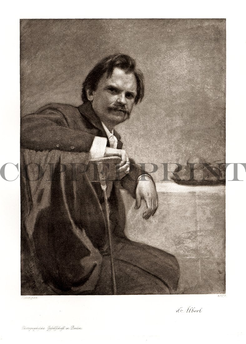 Portrait von d'Albert Kunstdruck Tiefdruck