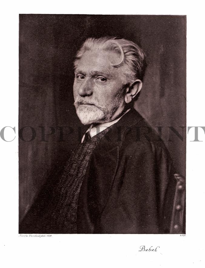 Portrait von August Bebel Kunstdruck Tiefdruck