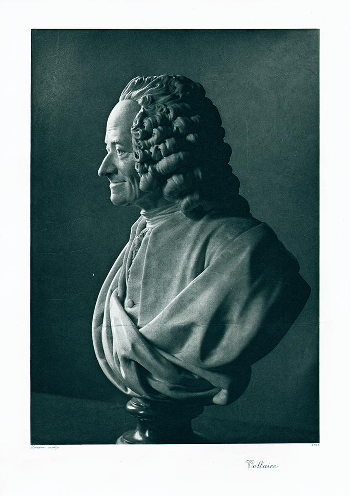 Portraitbüste von Voltaire Kunstdruck Tiefdruck