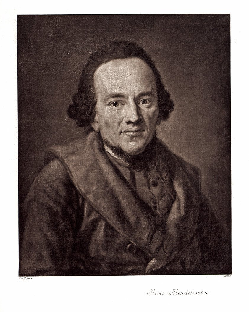 Portrait von Moses Mendelssohn Kunstdruck Tiefdruck