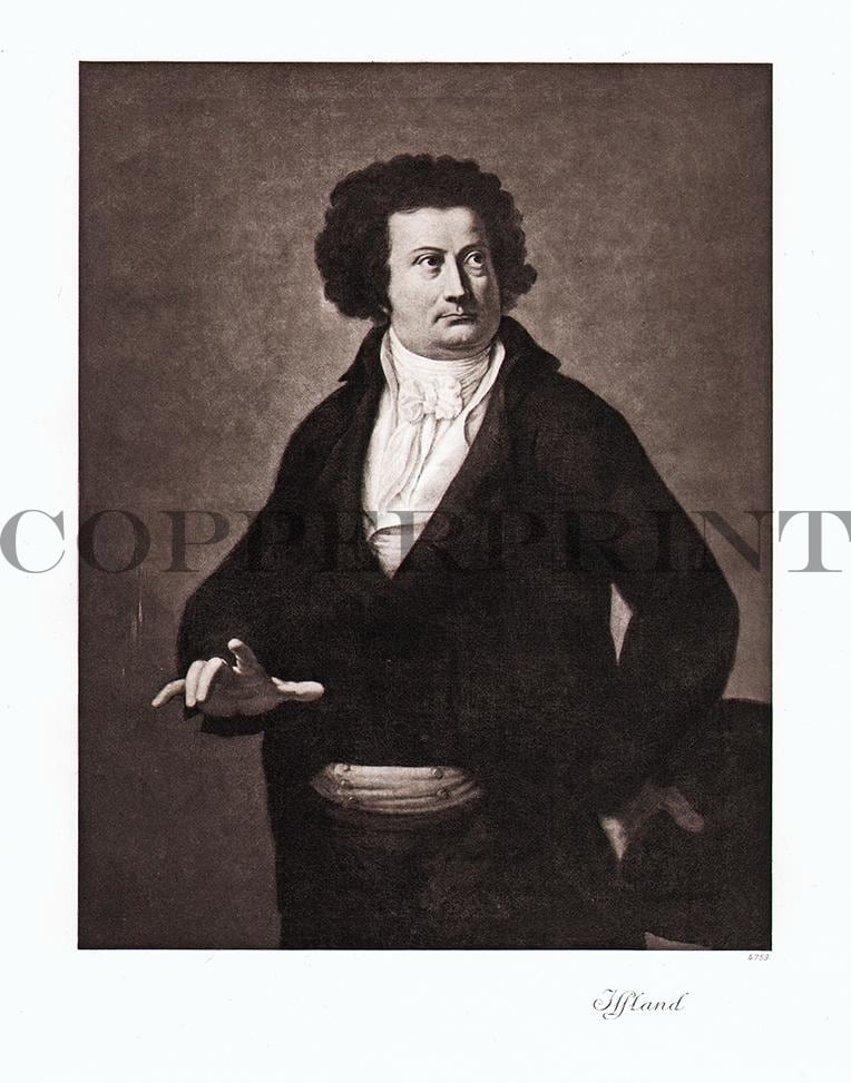 Portrait von August Wilhelm Iffland Kunstdruck Tiefdruck