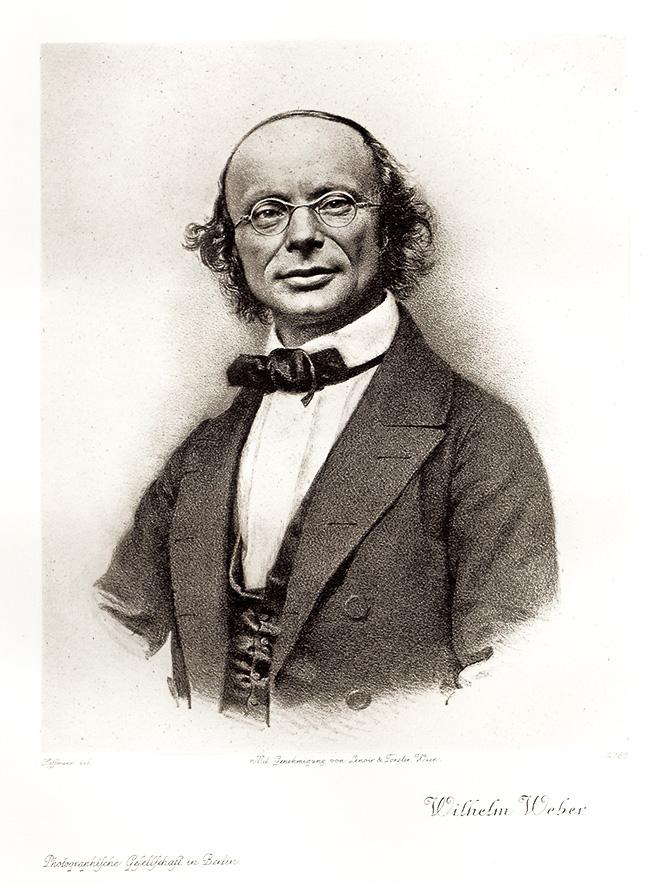 Portrait von Wilhelm Weber Kunstdruck Tiefdruck