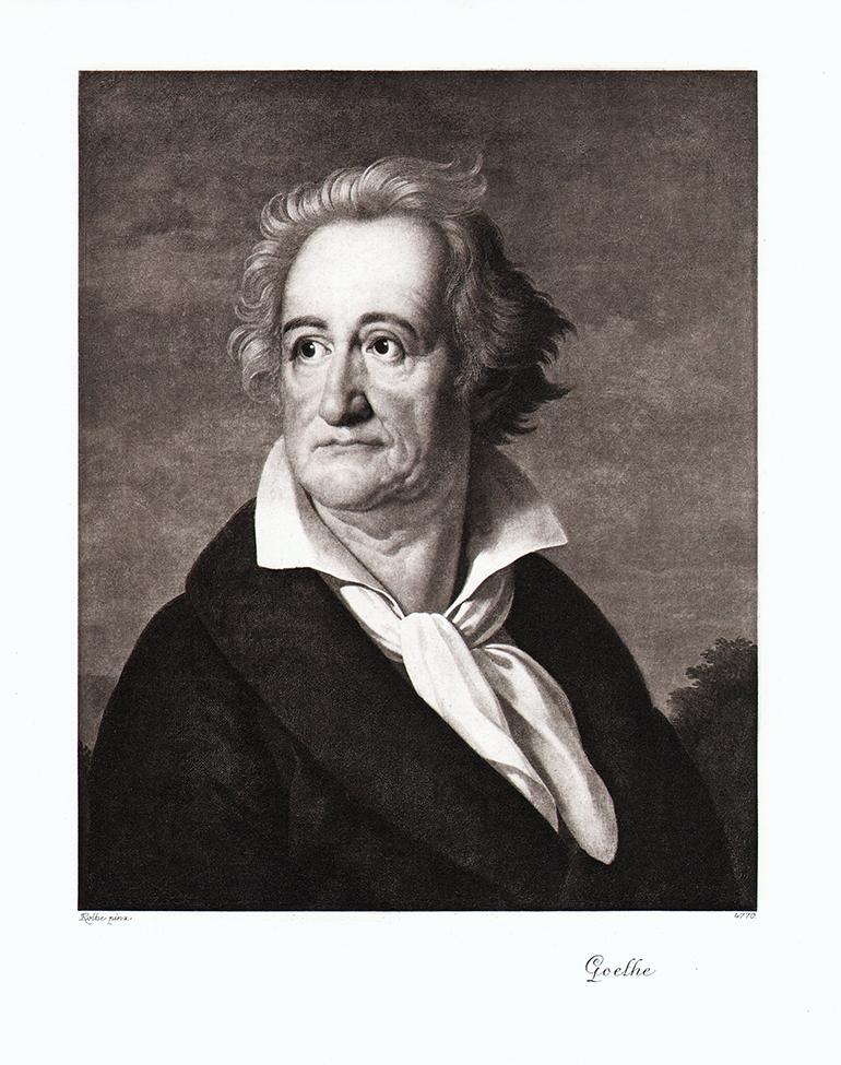 Portrait von Johann Wolfgang von Goethe Kunstdruck Tiefdruck