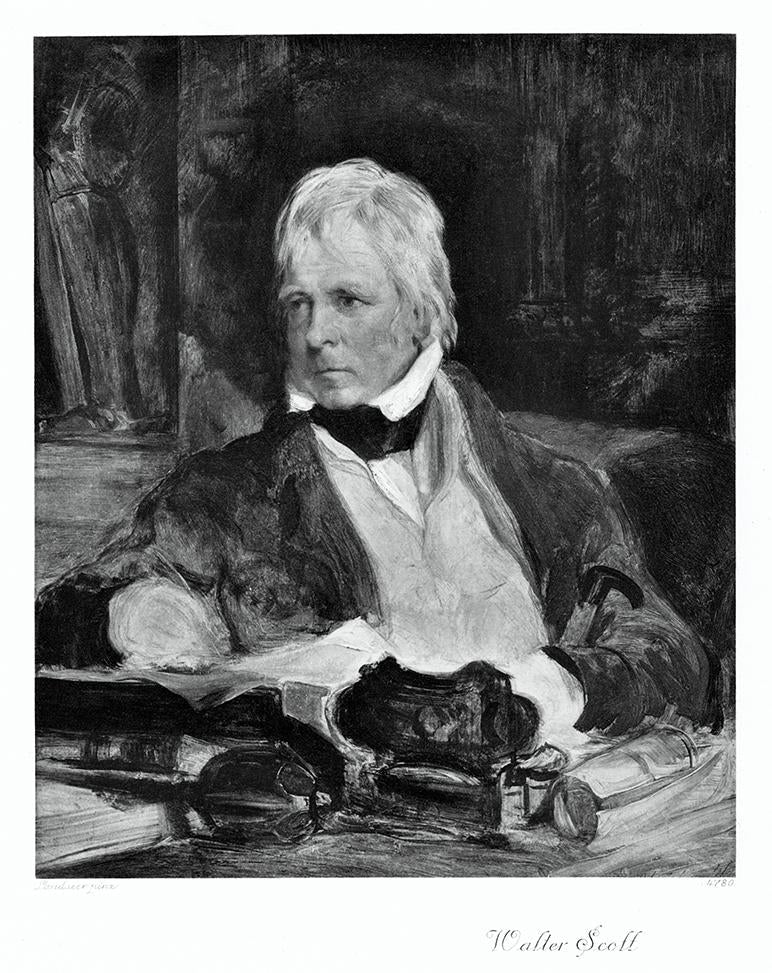 Portrait von Walter Scott Kunstdruck Tiefdruck