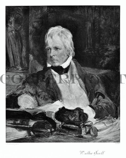 Portrait von Walter Scott Kunstdruck Tiefdruck