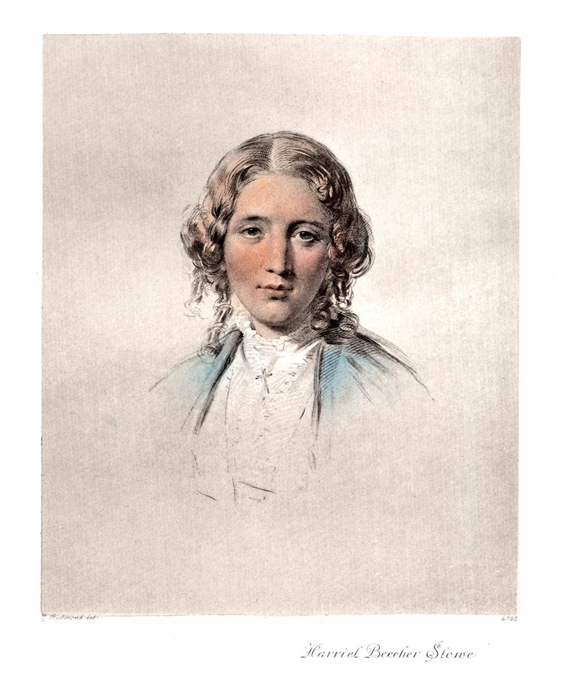 Portrait von Harriet Beecker Stowe Kunstdruck Tiefdruck