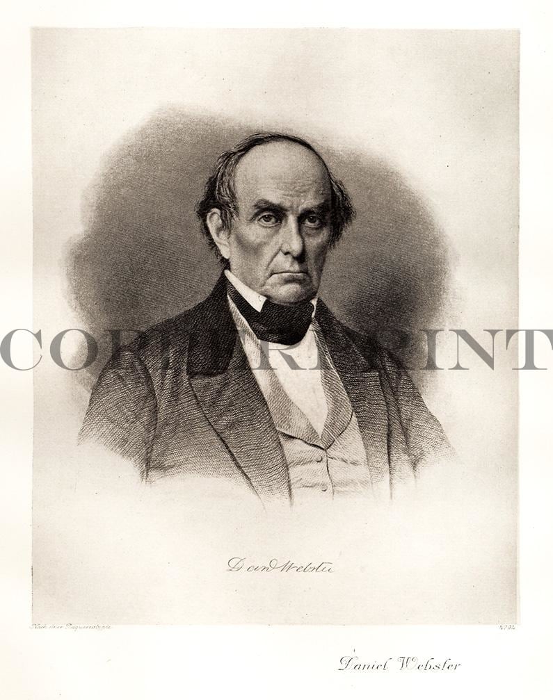 Portrait von Daniel Webster Kunstdruck Tiefdruck