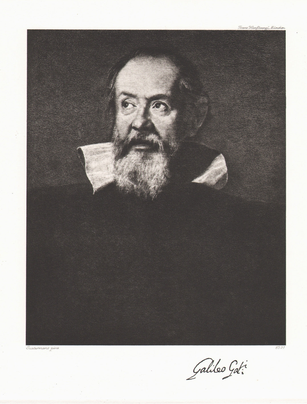 Portrait von Galileo Galilei Kunstdruck Tiefdruck