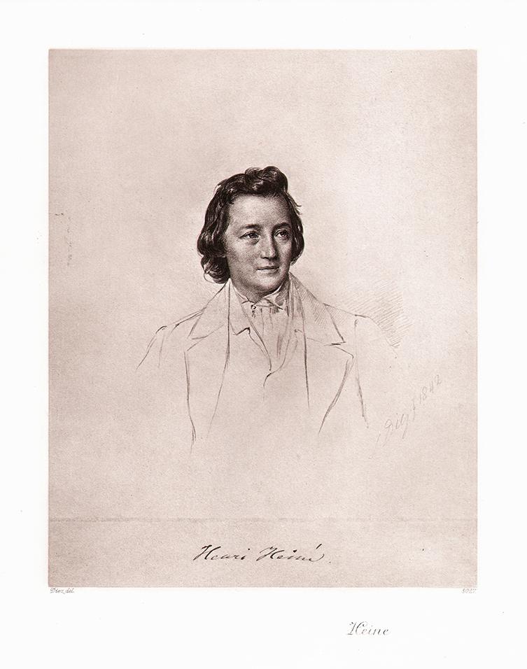 Portrait von Heinrich Heine III Kunstdruck Tiefdruck