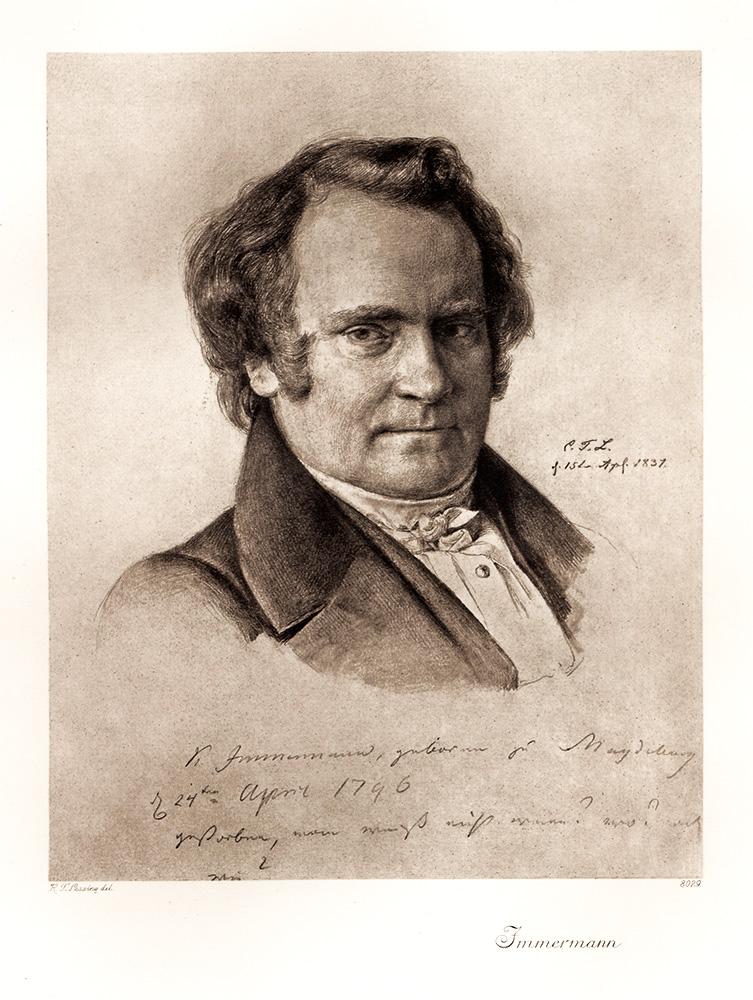 Portrait von Immermann Kunstdruck Tiefdruck