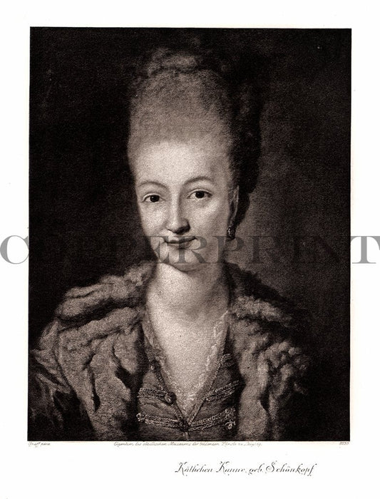 Portrait von Käthchen Kanne geb. Schönkopf Kunstdruck Tiefdruck