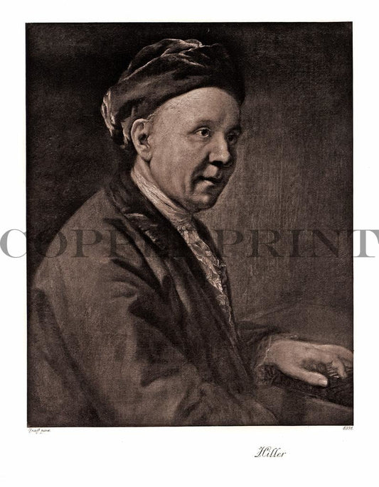 Portrait von Hille Kunstdruck Tiefdruck