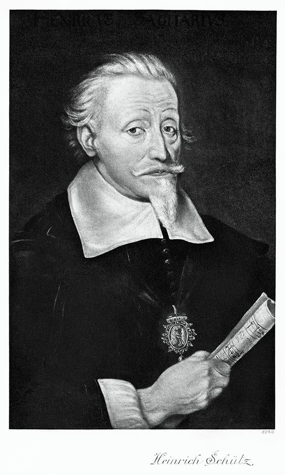 Portrait von Heinrich Schütz Kunstdruck Tiefdruck