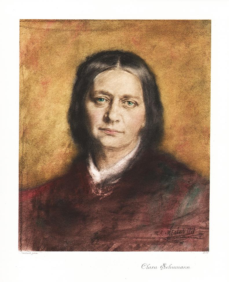 Portrait von Clara Schumann Kunstdruck Tiefdruck