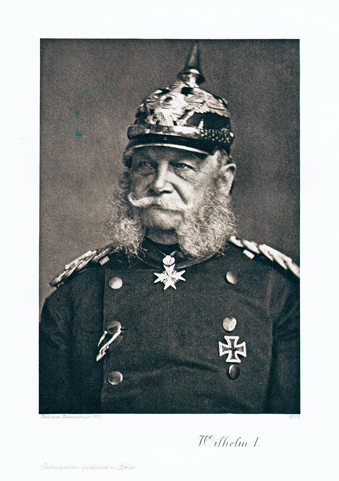 Portrait von Wilhelm I König von Preußen Kunstdruck Tiefdruck