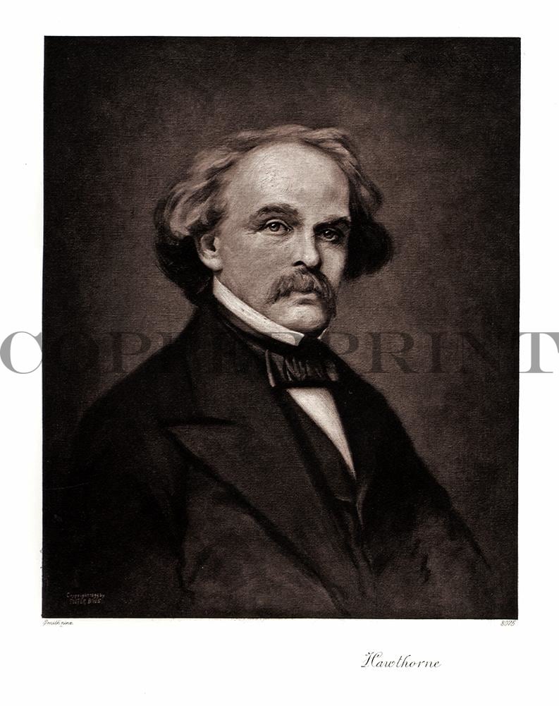 Portrait von Hawthorne Kunstdruck Tiefdruck