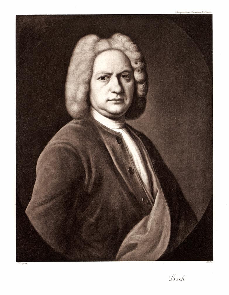 Portrait von Johann Sebastian Bach Kunstdruck Tiefdruck