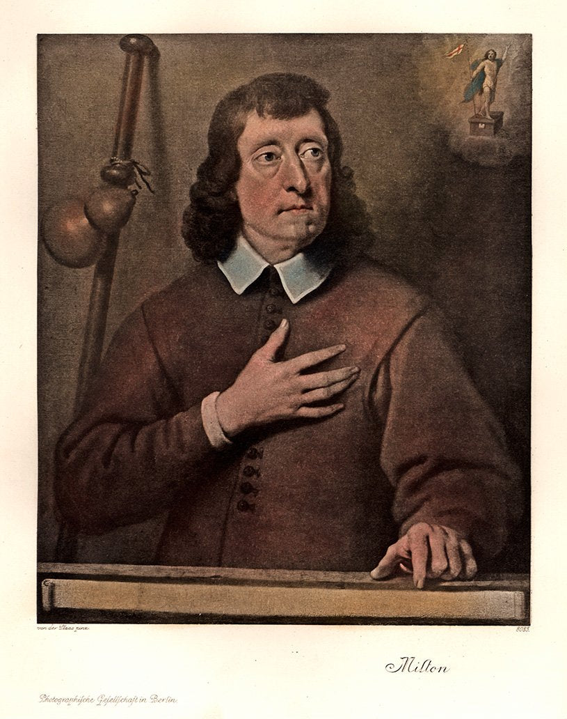 Portrait von John Milton Kunstdruck Tiefdruck