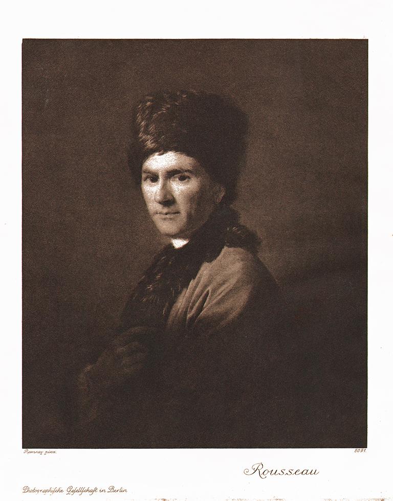 Portrait von Jean-Jacques Rousseau Kunstdruck Tiefdruck