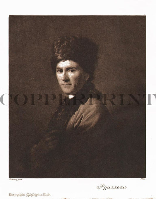 Portrait von Jean-Jacques Rousseau Kunstdruck Tiefdruck