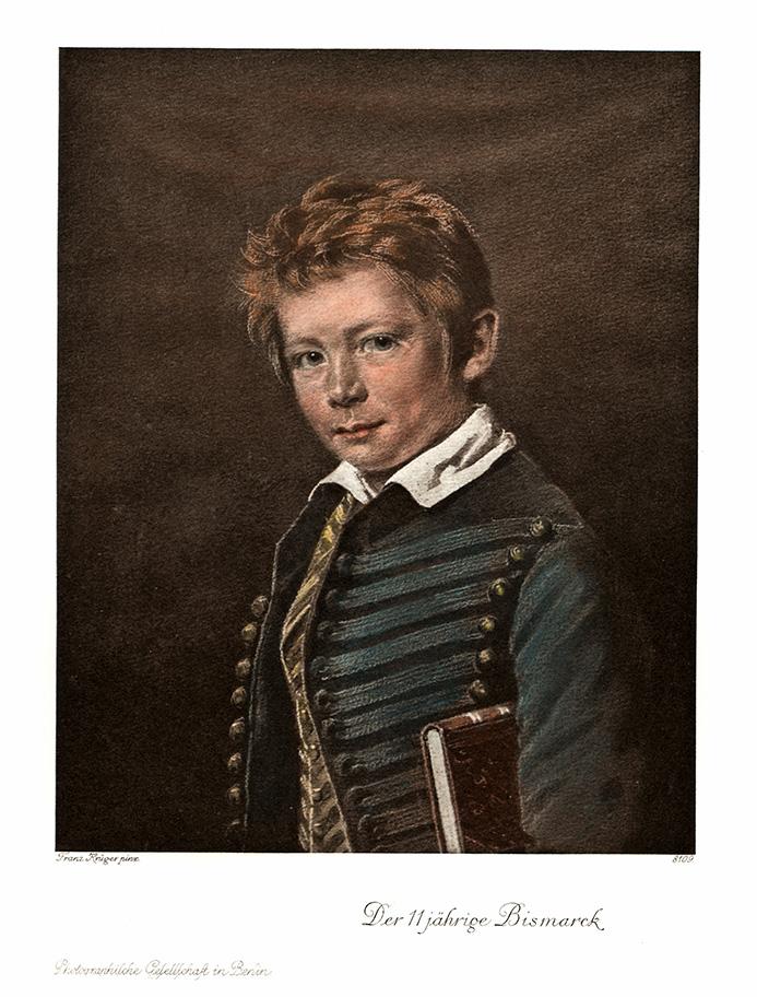 Portrait des 11 Jahre alten Otto von Bismarck Kunstdruck Tiefdruck
