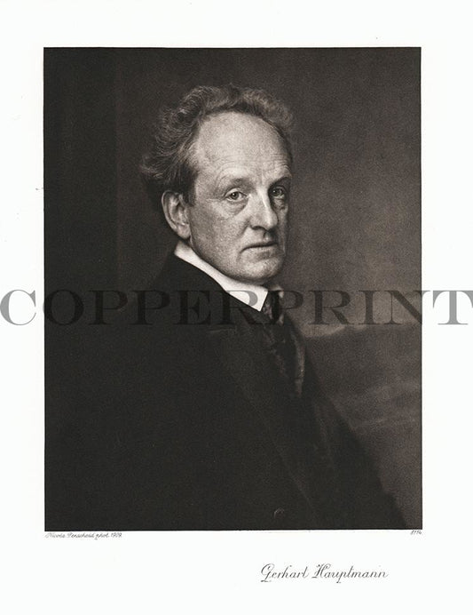 Portrait von Gerhart Hauptmann Kunstdruck Tiefdruck