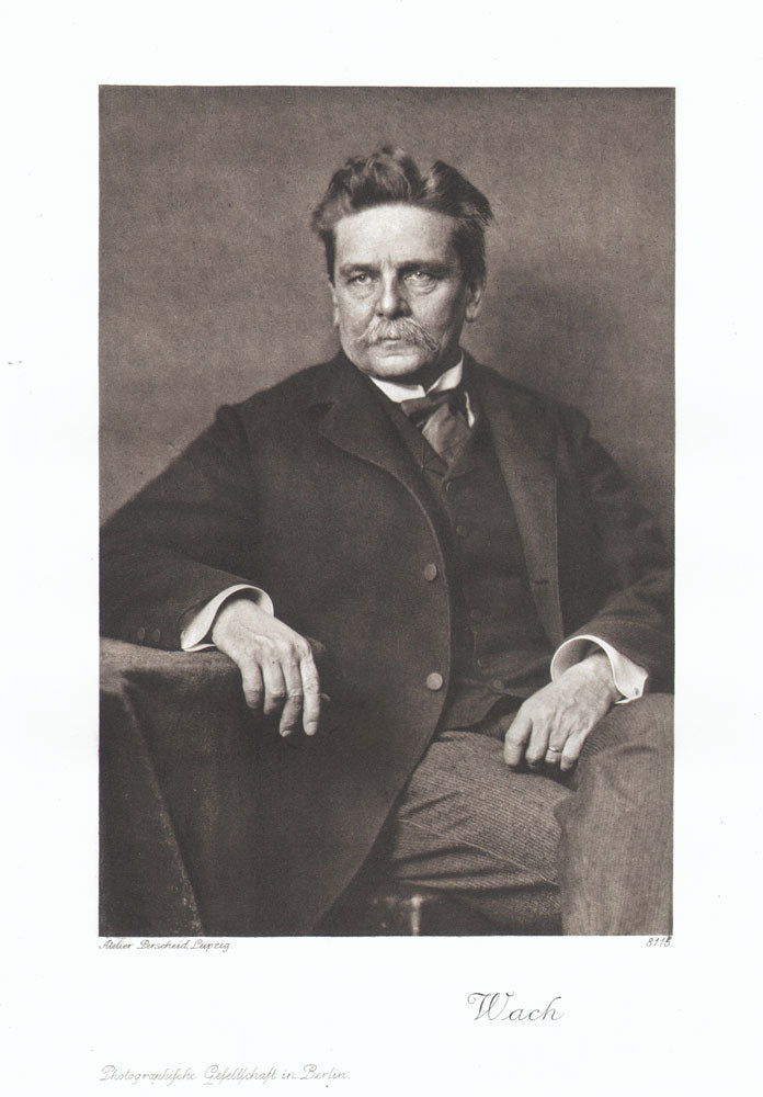 Portrait von Adolf Wach schwarz weiß Kunstdruck Tiefdruck
