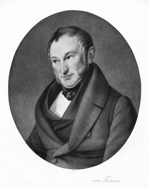 Portrait von Johann Heinrich von Thünen Kunstdruck Tiefdruck