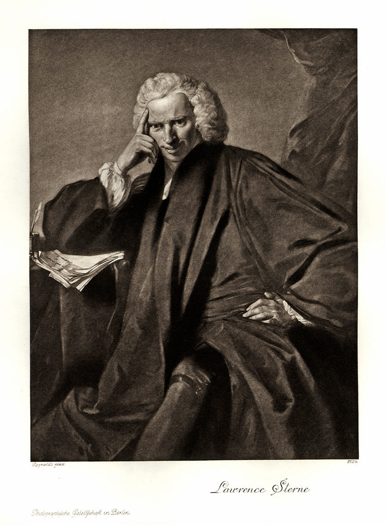 Portrait vo Lawrence Sterne Kunstdruck Tiefdruck