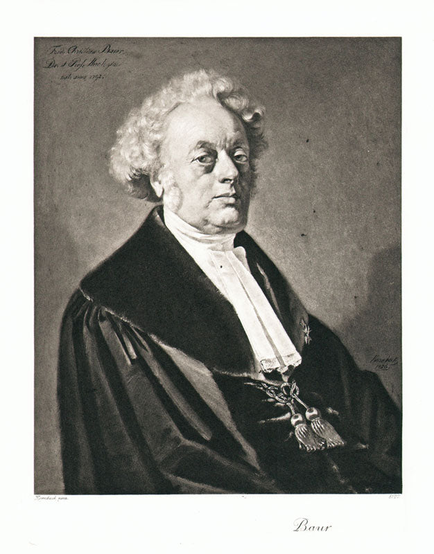 Portrait von Ferdinand Christian Baur Kunstdruck Tiefdruck