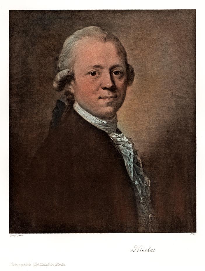 Portrait von Christoph Friedrich Nicolai Kunstdruck Tiefdruck