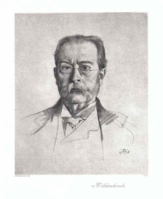 Portrait von Ernst von Wildanbruch Kunstdruck Tiefdruck
