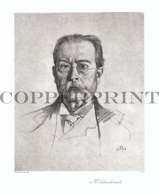 Portrait von Ernst von Wildanbruch Kunstdruck Tiefdruck
