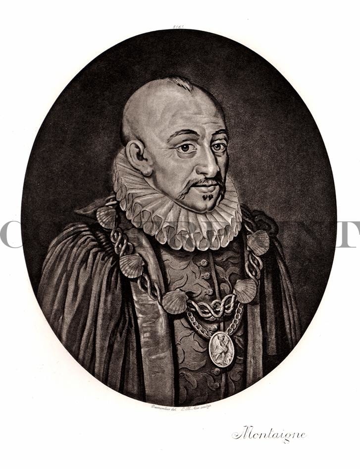 Portrait von Montaigne Kunstdruck Tiefdruck