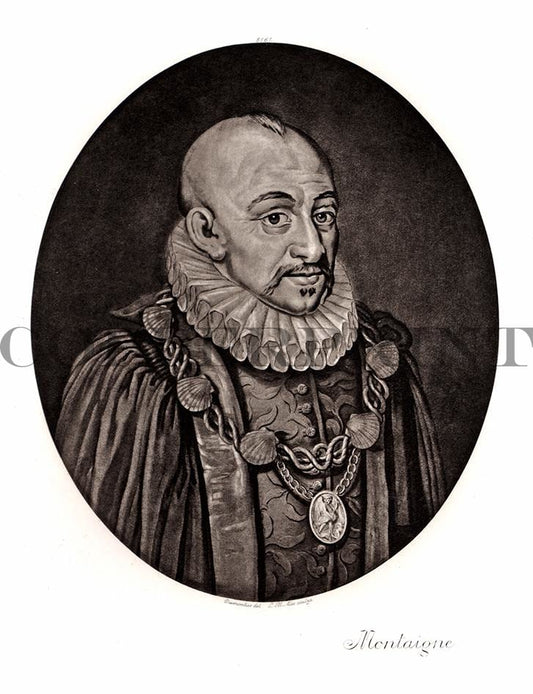 Portrait von Montaigne Kunstdruck Tiefdruck