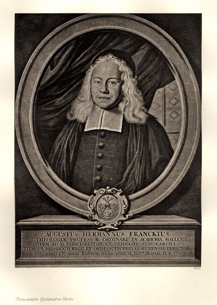 Portrait von Augustus Hermannus Franckius Kunstdruck Tiefdruck