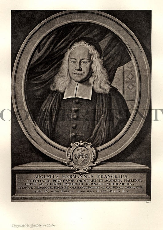 Portrait von Augustus Hermannus Franckius Kunstdruck Tiefdruck