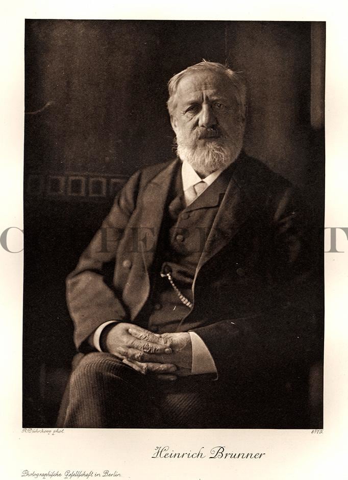 Portrait von Heinrich Brunner Kunstdruck Tiefdruck
