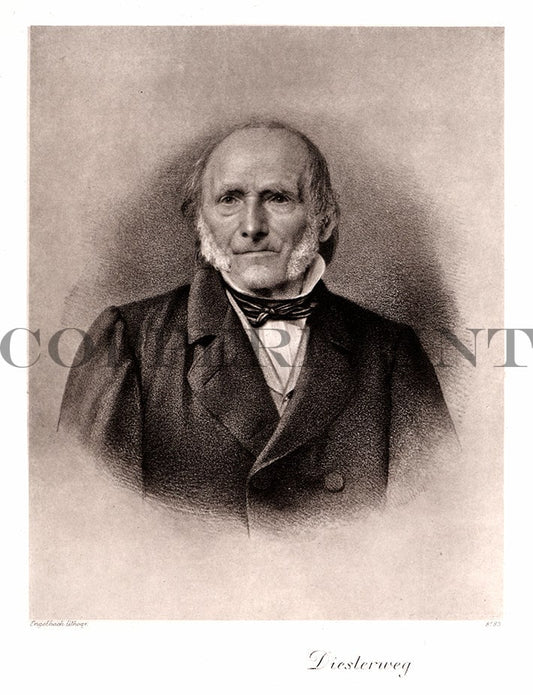 Portrait von Diesterweg Kunstdruck Tiefdruck